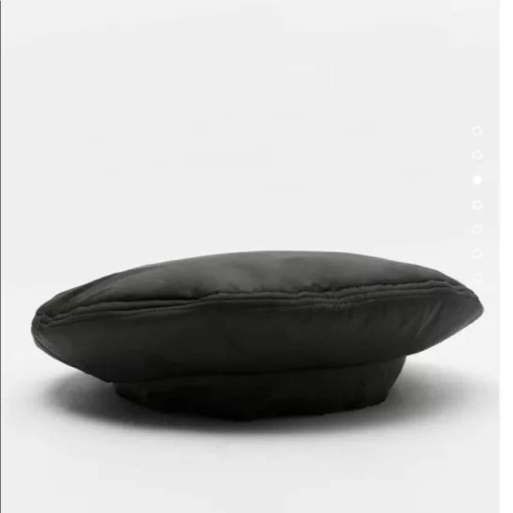 Zara Women Black Adjustable Quilted Beret Small